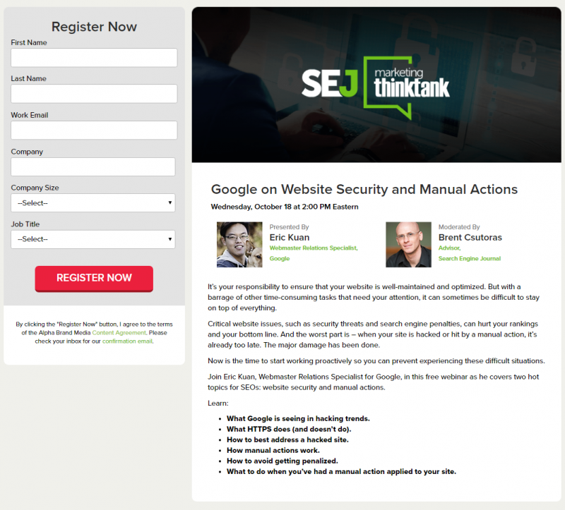 Webinar PPC Campaign Management Example