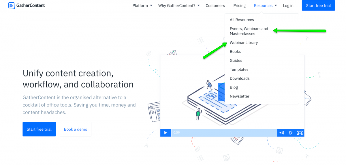SaaS-Webinars-GatherContent-Library