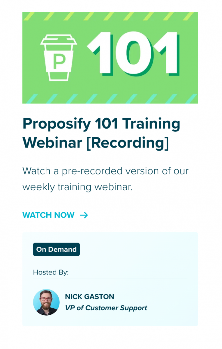 Proposify-101-Training