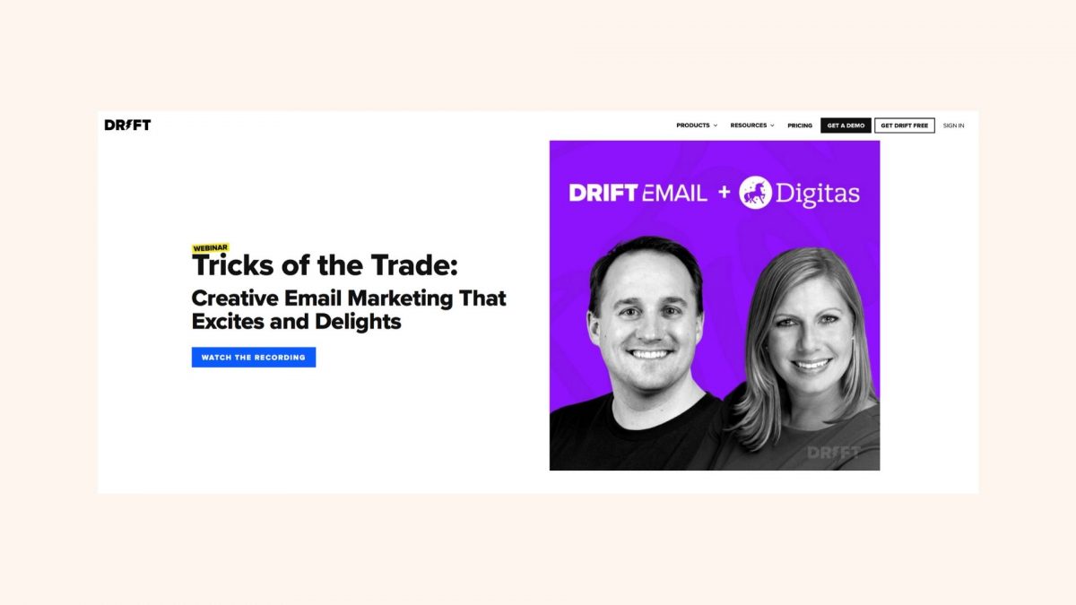 Webinar-Drift-Email