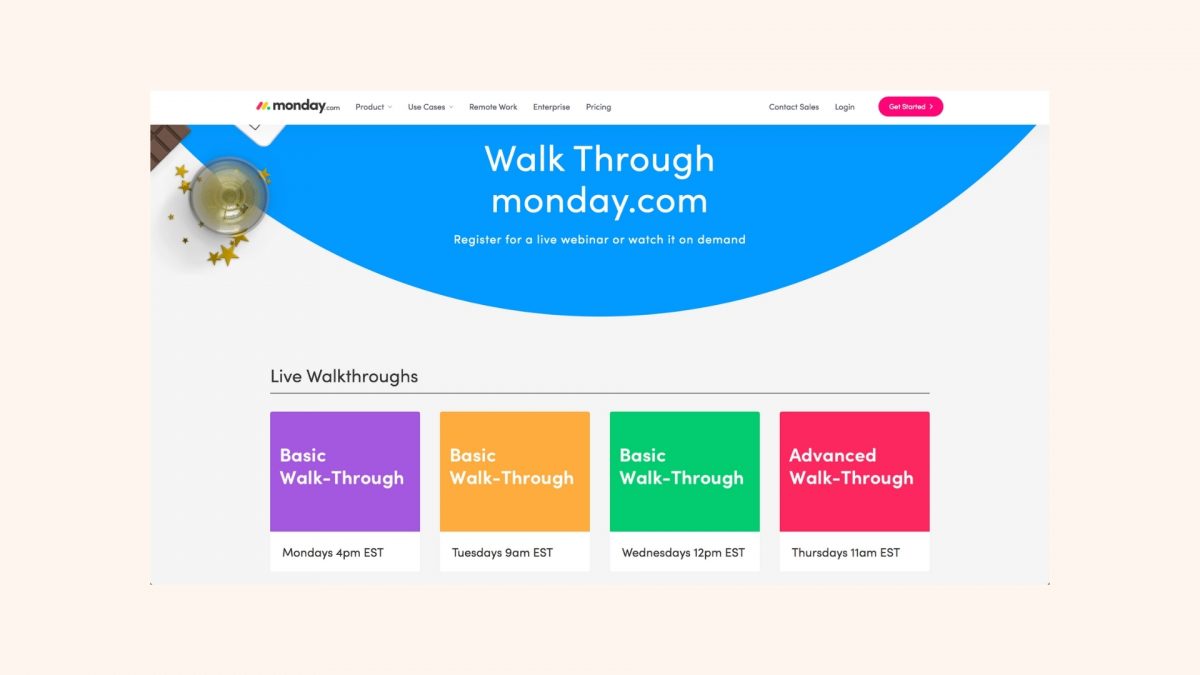 Monday.com Demo Webinars