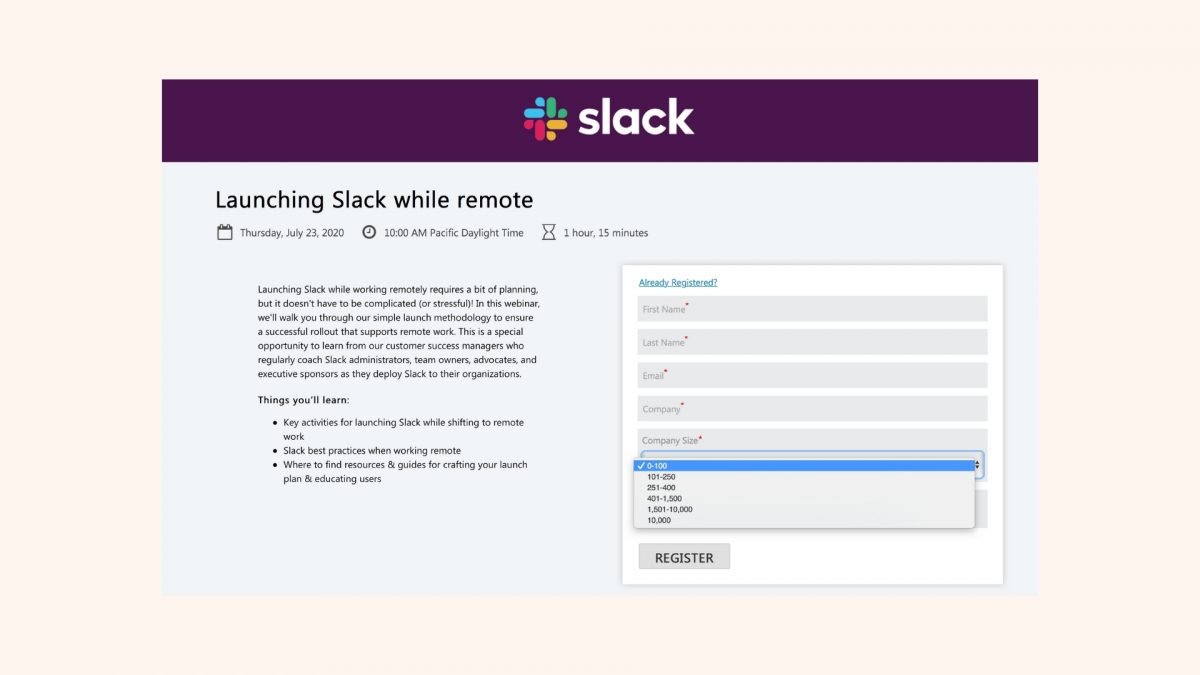 Slack Webinars