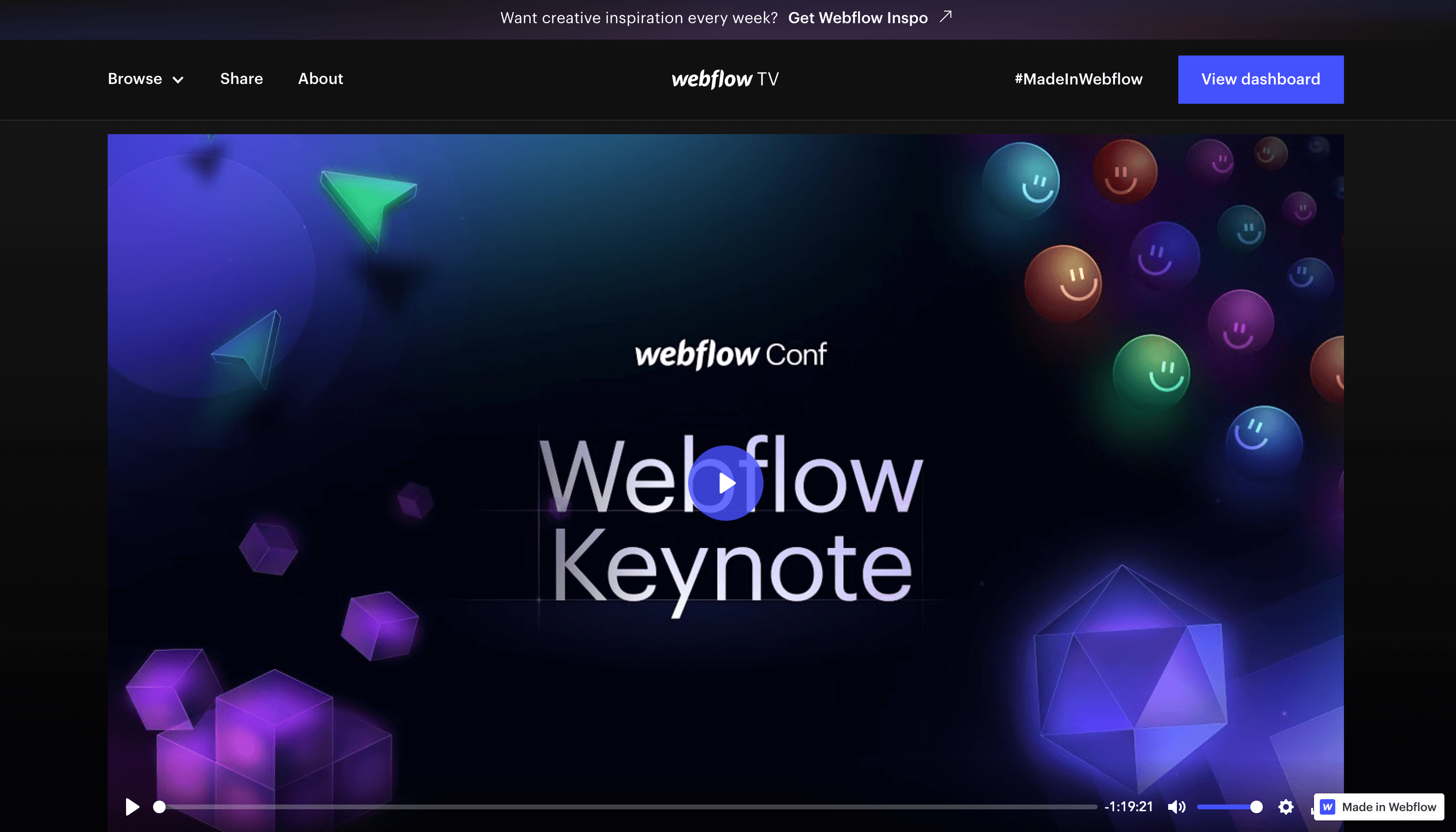 Webflow events