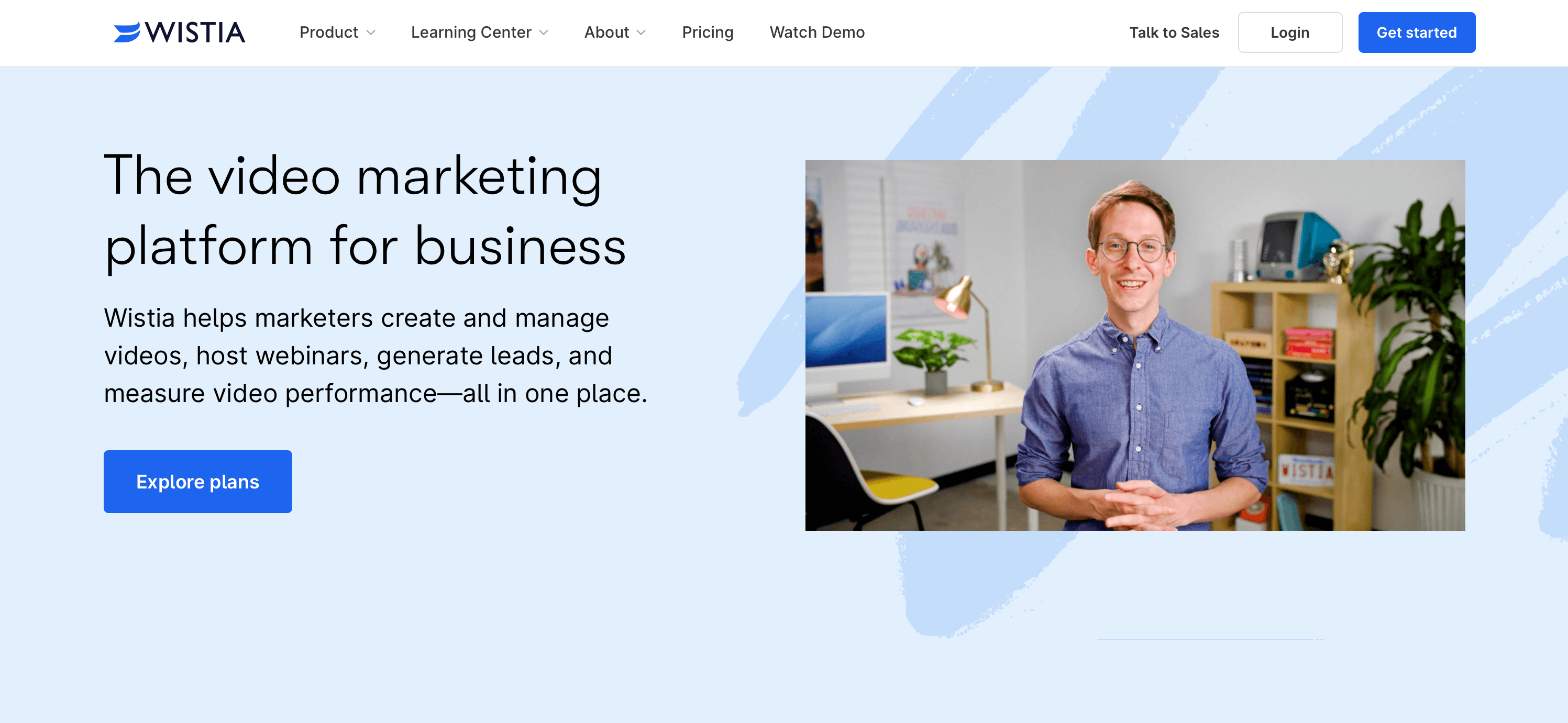 Wistia landing page video